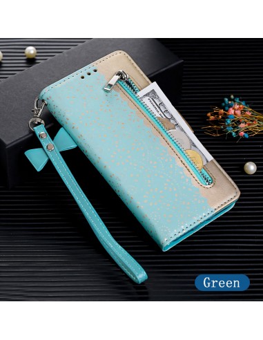 Etui portefeuille iPhone 12 Pro Max avec rangements intégrés - Vert