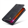 Etui portefeuille iPhone 12 Pro Max Simili cuir avec rangement carte CASEME - Noir
