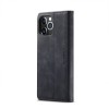 Etui portefeuille iPhone 12 Pro Max Simili cuir avec rangement carte CASEME - Noir