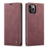 Etui portefeuille iPhone 12 Pro Max Simili cuir avec rangement carte CASEME - Bordeau