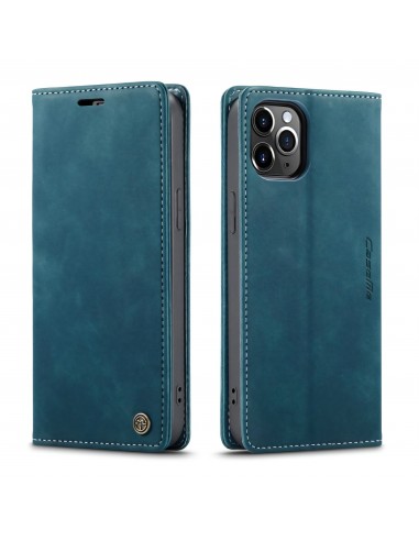 Etui portefeuille iPhone 12 Pro Max Simili cuir avec rangement carte CASEME - Vert