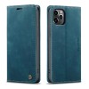 Etui portefeuille iPhone 12 Pro Max Simili cuir avec rangement carte CASEME - Vert