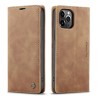 Etui portefeuille iPhone 12 Pro Max Simili cuir avec rangement carte CASEME - Marron