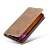 Etui portefeuille iPhone 12 Pro Max Simili cuir avec rangement carte CASEME - Marron