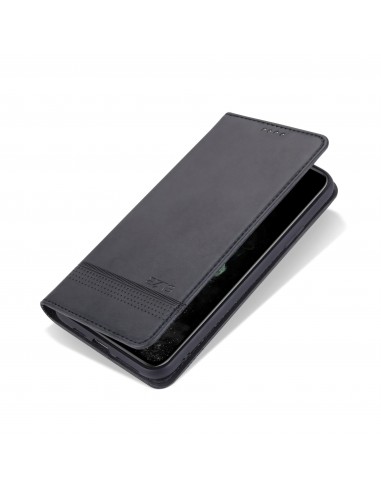 Etui portefeuille iPhone 12 pro et 12 Simili Cuir AZNS - Noir