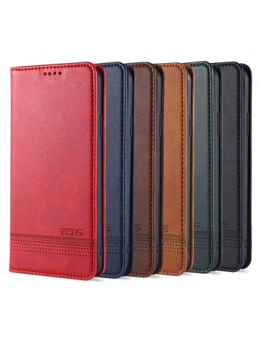 Etui portefeuille iPhone 12 pro et 12 Simili Cuir AZNS - Noir