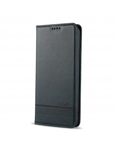 Etui portefeuille iPhone 12 pro et 12 Simili Cuir AZNS - Vert