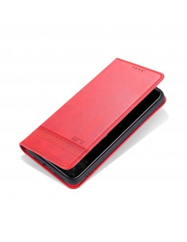 Etui portefeuille iPhone 12 pro et 12 Simili Cuir AZNS - Rouge