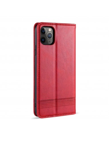 Etui portefeuille iPhone 12 pro et 12 Simili Cuir AZNS - Rouge