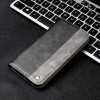 Etui portefeuille iPhone 12 Pro Max Bi Color Style Business - Gris