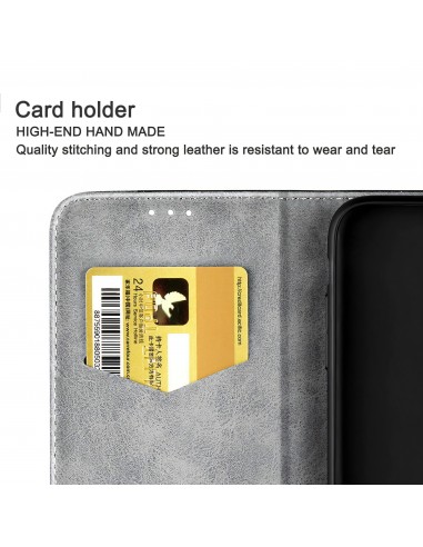 Etui portefeuille iPhone 12 Pro Max Bi Color Style Business - Bleu