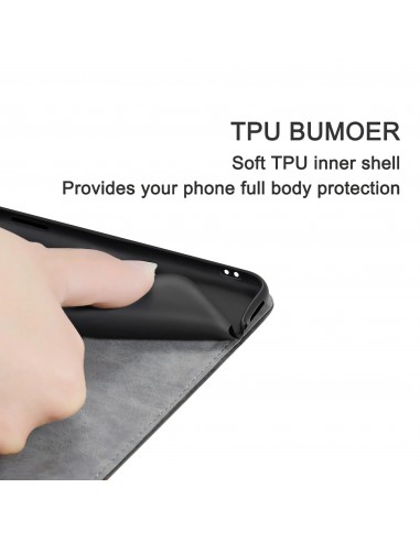 Etui portefeuille iPhone 12 Pro Max Bi Color Style Business - Rouge