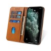 Etui portefeuille iPhone 12 mini Style cuir Business - Marron
