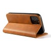 Etui portefeuille iPhone 12 mini Style cuir Business - Marron