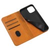 Etui portefeuille iPhone 12 mini Style cuir Business - Marron