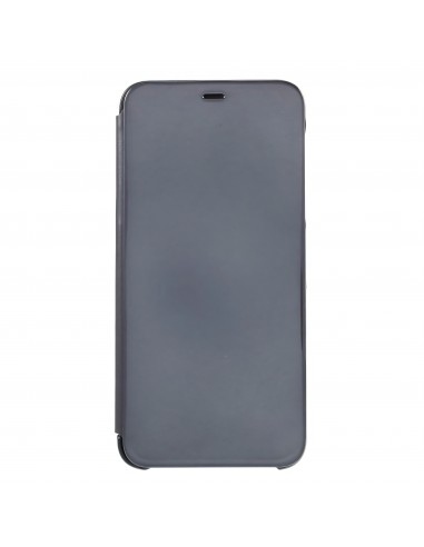 Etui portefeuille Galaxy A6 Plus 2018 avec rabat effet mirroir - Noir
