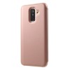 Etui portefeuille Galaxy A6 Plus 2018 avec rabat effet mirroir - Rose