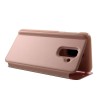 Etui portefeuille Galaxy A6 Plus 2018 avec rabat effet mirroir - Rose