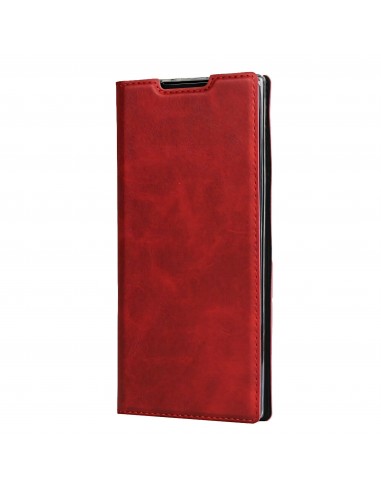 Etui portefeuille Galaxy Note 10 Plus Simili cuir - Rouge