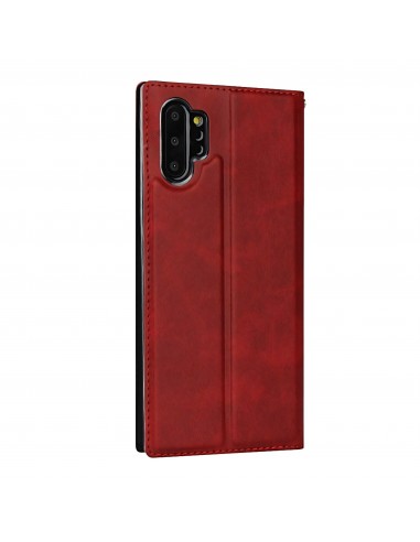 Etui portefeuille Galaxy Note 10 Plus Simili cuir - Rouge
