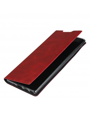 Etui portefeuille Galaxy Note 10 Plus Simili cuir - Rouge