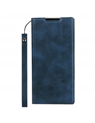 Etui portefeuille Galaxy Note 10 Plus Simili cuir - Bleu foncé