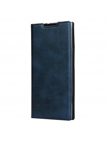 Etui portefeuille Galaxy Note 10 Plus Simili cuir - Bleu foncé
