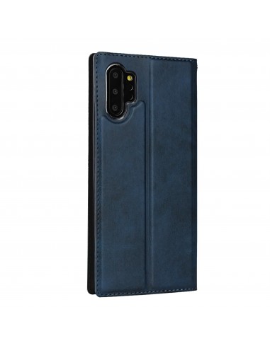 Etui portefeuille Galaxy Note 10 Plus Simili cuir - Bleu foncé