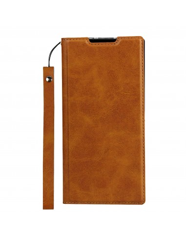 Etui portefeuille Galaxy Note 10 Plus Simili cuir - Marron