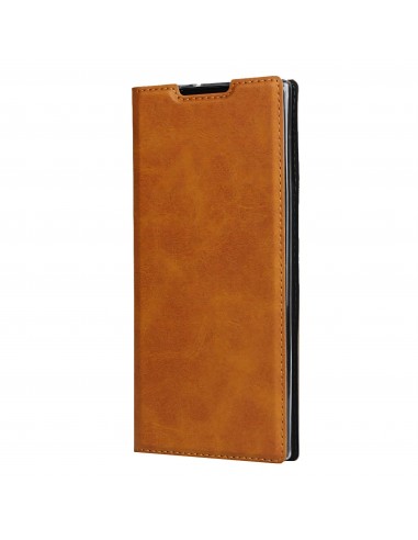 Etui portefeuille Galaxy Note 10 Plus Simili cuir - Marron