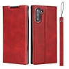 Etui portefeuille Galaxy Note 10 Simili cuir - Rouge