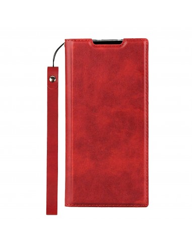 Etui portefeuille Galaxy Note 10 Simili cuir - Rouge