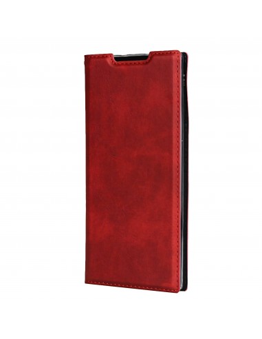 Etui portefeuille Galaxy Note 10 Simili cuir - Rouge
