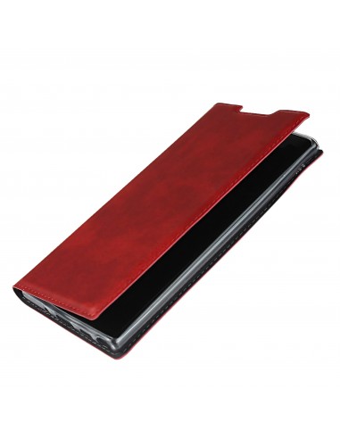 Etui portefeuille Galaxy Note 10 Simili cuir - Rouge