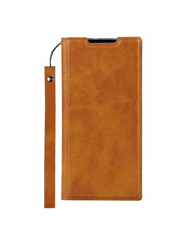 Etui portefeuille Galaxy Note 10 Simili cuir - Marron