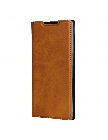 Etui portefeuille Galaxy Note 10 Simili cuir - Marron