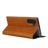 Etui portefeuille Galaxy Note 10 Simili cuir - Marron