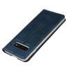 Etui portefeuille Galaxy S10 Simili cuir - Bleu foncé