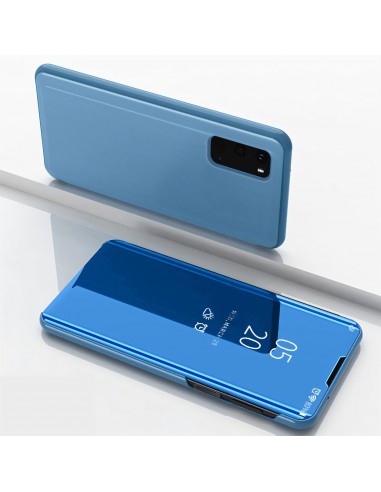 Etui Galaxy S20 avec fenêtre mirroir Design - Bleu