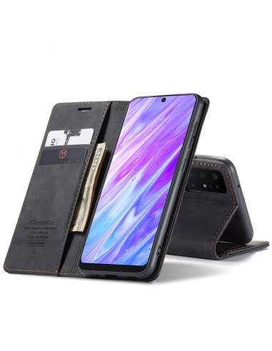Etui portefeuille Galaxy S20 Simili cuir avec rangement carte CASEME - Noir