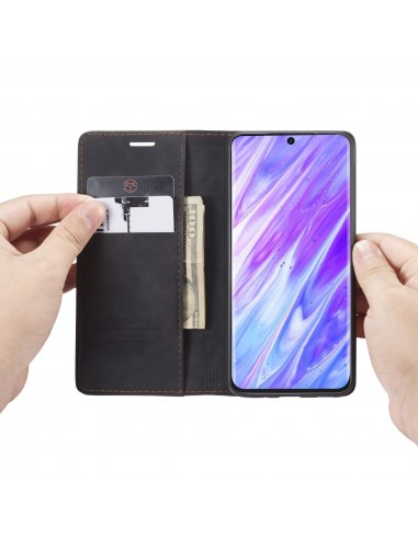 Etui portefeuille Galaxy S20 Simili cuir avec rangement carte CASEME - Noir
