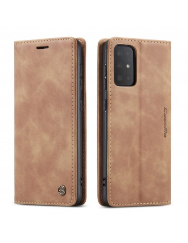 Etui portefeuille Galaxy S20 Simili cuir avec rangement carte CASEME - Marron