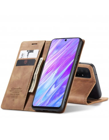 Etui portefeuille Galaxy S20 Simili cuir avec rangement carte CASEME - Marron