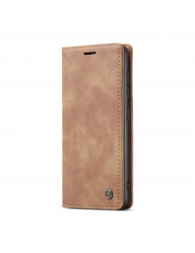 Etui portefeuille Galaxy S20 Simili cuir avec rangement carte CASEME - Marron