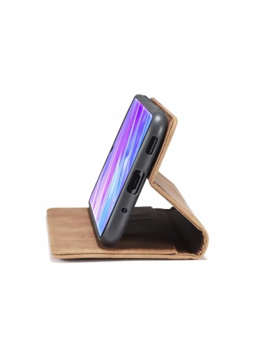 Etui portefeuille Galaxy S20 Simili cuir avec rangement carte CASEME - Marron