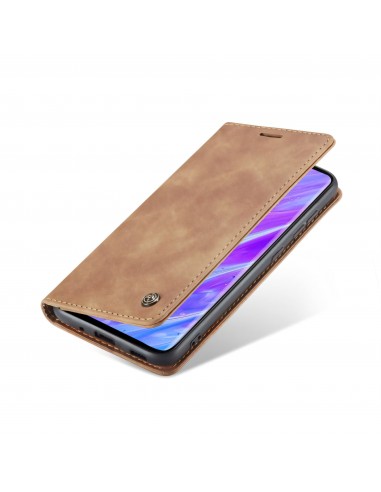 Etui portefeuille Galaxy S20 Simili cuir avec rangement carte CASEME - Marron