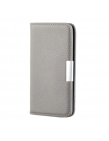 Etui portefeuille Galaxy A51 Style cuir avec fermeture magnétique et rangement carte - Gris
