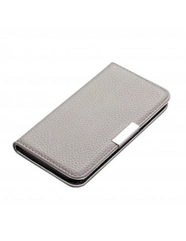 Etui portefeuille Galaxy A51 Style cuir avec fermeture magnétique et rangement carte - Gris