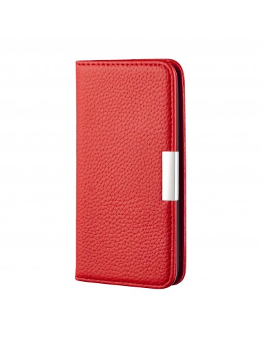 Etui portefeuille Galaxy A51 Style cuir avec fermeture magnétique et rangement carte - Rouge