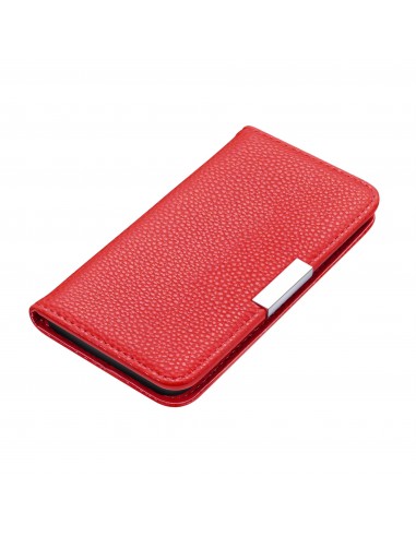 Etui portefeuille Galaxy A51 Style cuir avec fermeture magnétique et rangement carte - Rouge